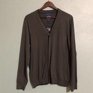 Men's Grey Joseph Abboud Cardigan Sweater - Size L